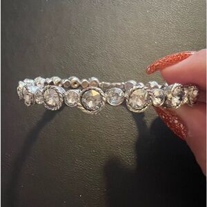 Serendipity Bracelet Clear/Gun Metal with Clear Stones Seasonal Whispers.